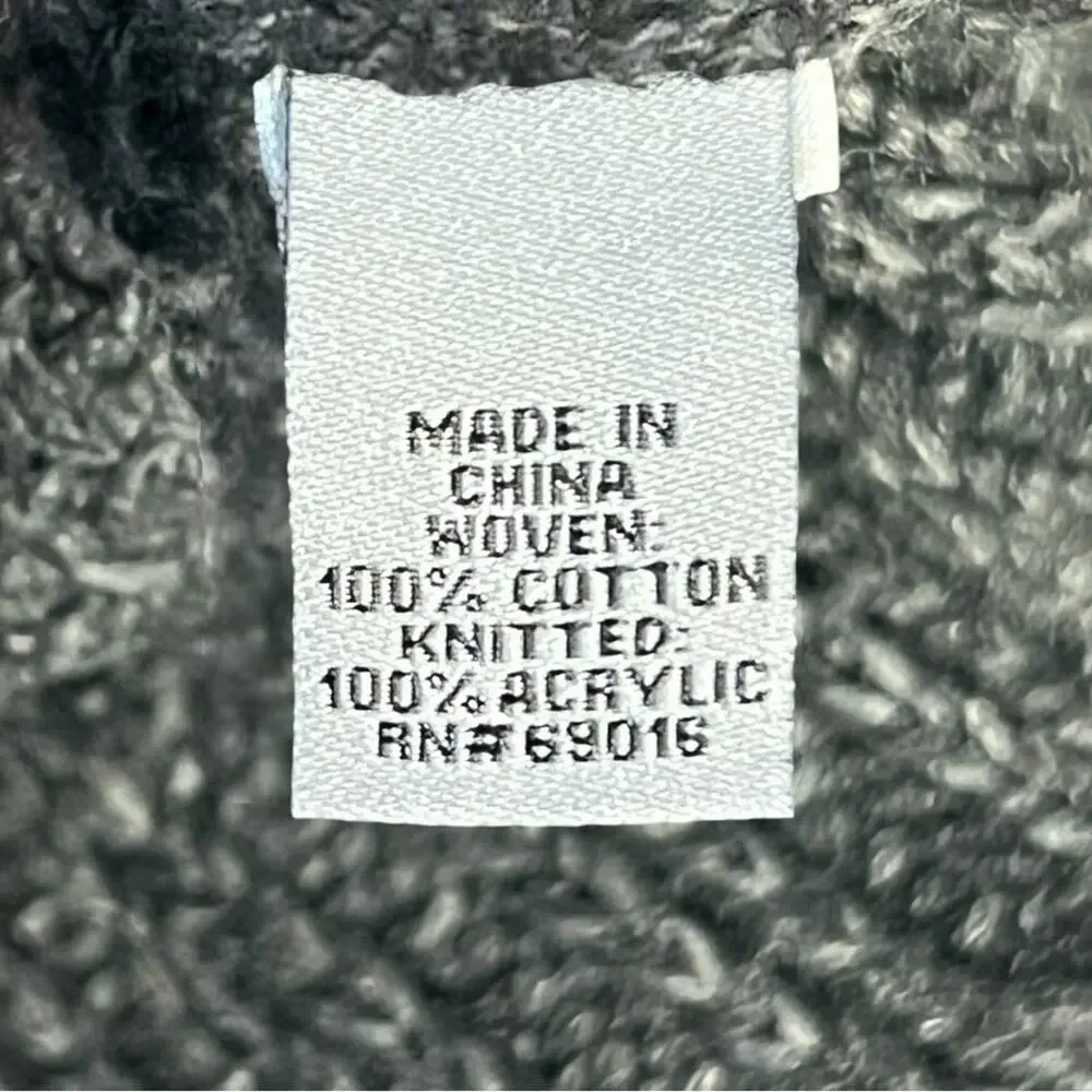 Ruff Hewn Grey Multi-Fabric, Woven Canvas/Sweater Jacket, Brown/Gray, Size L - Picture 6 of 7